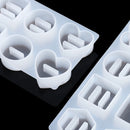 8 Holes Ring Holder Crystal Epoxy Resin Mold Round Hexagonal Love Ring Support Mirror Silicone Mold DIY Ring Display Stand Molds