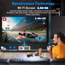 HORLAT 26000Lumens LCD Projector Beamer 8K Support 1080P Native Android Dual Band Wifi 6 Auto Focus Keystone Office Home Theater