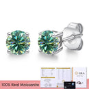 Real 0.1-3CT Test Passed Moissanite Diamond Stud Earrings for Women S925 Silver Platinum Plated Bride Wedding GRA Fine Jewelry