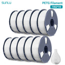 SUNLU 10公斤 PETG/ABS 耗材 10卷 3D打印线材 1公斤/卷 1.75毫米 100% 线材整齐排列 适用于欧美地区3D打印