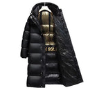 The Obsidian Down | Hand-Crafted Shiny Puffer with White Duck Down Insulation
