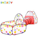 IMBABY Toys Tent Indoor Balls Pool 3 in1 Children's Tent Foldable Crawling Tunnel Outdoor Camping Tent Children's Room House