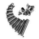 200PCS Phillips Chicago Screws Silvery Binding Screw Posts, Photo Albums Scrapbook Extension Screws Assorted Kit, 10 Sizes