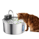 3.2L Wireless Stainless Steel Cat Water Fountain With 4000mAh Battery & Sensor Automatic Filtration Pet Water Drinker Dispenser