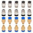 New PC4-M6 Pneumatic Fitting and 5 Pcs PC4-M10 Pneumatic Fitting for Creality Ender 3/Pro Ender 5 CR-10/10S 3D Printer