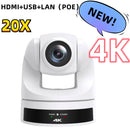 HCSTVCON USB3.0 HDMI LAN PTZ Camera 4K 20X Zoom Video Conference for Church Online Youtube Skype Live Streaming Meeting Zoom