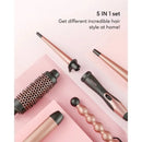 5 In 1 Curling Iron Wand Set, Instant Heating, With 4 Ceramic Barrels And 1 Curling Iron Brush