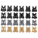 WW2 Military Building Blocks Mini Bricks Solider Figures Gifts Weapon Equipment Accessories USA Greman Vests Armor Toys For Kids