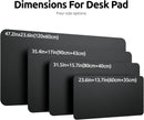 Large Size Leather Desk Pad Protector, Office Desk Mat, Large Mouse Pad, Non-Slip PU Leather Desk Blotter, Laptop Desk Pad
