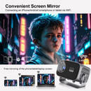 Smart HD Projector 4k High Brightness Android 11 1280*720P 390 Ansi 2.4G&5G Wifi BT5.2 H713 Home Theater Portable LED Projector