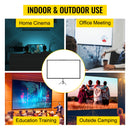 VEVOR 100 Inch Tripod Projector Screen W/ Stand 16:9 4K HD Portable Home Cinema for Indoor & Outdoor Projection