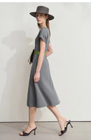 AMII Minimalist Summer Casual Dress for Women 2025 Solid Round Neck Sleeveless Dresses Lady Fashion Slim Straight Skirt 12512031