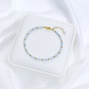 3MM Naturnal Stone Beads Bracelets For Women on Hand Luxury Jewelry Sets  Wholesale Bangle  Party Gift Tourmaline  Handwork