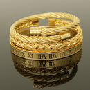 Top Quality Luxury Royal Crown Bracelets & Bangles Fashion Stainless Steel Men' Jewelry Do Not Fade Jewellery Sets Best Gift
