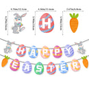 Easter Theme Disposable Tableware Cute Cartoon Rabbit Pattern Paper Plates Cups Napkins Kids Easter Party Decoration Supplies