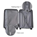 KONO 65x42x26cm Medium Grow Suitcase Lightweight Hard Case 65L Trolley suitcase with 4 Twin wheels ABS