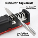 Taidea TG2102 Professional Electric Knife Sharpener 4-Stage Diamond Grinder Resin Polishing 18W 2800RPM EU Patent Heavy Duty 1480g Stable Tool Kitchen Chef Slicing Cleaver Knife Razor Sharp Edge 20 Degree Angle Guide Non-Scra