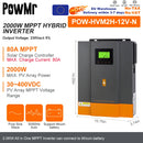 PowMr 3.2KW 24V 混合式太阳能逆变器 纯正弦波 80A MPPT 太阳能充电控制器 可为锂电池充电 带WIFI