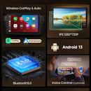 Junsun 7 9 10英寸通用CarPlay Android Auto车载收音机，适用于大众菲亚特雷诺日产现代GPS多媒体自动收音机立体声