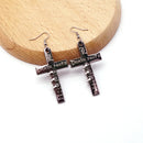 Anime Death Note Earrings for Women L Cross Metal Brincos Men Fashion Jewelry Drop Clip On Earring Charm Gift
