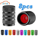 8Pc Tire Valve Caps Tyre Rim Stem Cover Dust Proof Auto Wheel Cap Aluminum Alloy Nipple Caps for Cars and Motorcycles Bikes