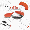 Cutlery Set Stainless Steel Cutlery Household Tableware Multifunctional Knife Sports Saucepan Foldable Camping Gear Spoon Bar