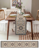 Retro Ethnic Persian Style Linen Table Runner Dresser Scarf Decor Reusable Kitchen Dining Table Runner Holiday Party Decorations