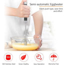 Rotatable Stainless Steel Kitchen Mixer Manual Whisk Egg Beater Whipping Manual Milk Cream Whisk Semi Automatic Eggbeater