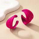 Retro Geometric C Shape Metal Earrings For Women Girls Party Holiday Party Gift Fashion Jewelry Ear Accessories AE133
