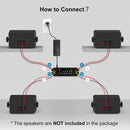 Herdio 4-Channel Bluetooth Amplifier 200W Power Output With 24V5A AC-DC Power Supply Wall Mount USB/MIC/AUX For Passive Speakers