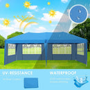 3 X 6m Waterproof Pop Up Gazebo Outdoor Pavilion Tents Four Sides 420D Oxford Cloth Rainproof Canopy Tent for Wedding
