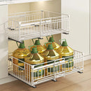 Expandable Pull-Out Cabinet Organizer for Kitchen – Silent Sliding Storage Drawer, No Drilling, Adjustable Shelf, Easy Install