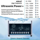2/3/6/10升/30升数显加热超声波清洗机220V 40KHZ不锈钢超声清洗机家用电器