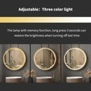Frame Round Mirror,Round Bathroom Mirror with Light,Wall Mounted Lighted Vanity Mirror, Anti-Fog & Dimmable Touch Switch