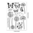1Sheet Spring Cherry Blossom Season Clear Stamps for DIY Scrapbooking Flowers Silicone Clear Stamp Seals for Cards Making Photo