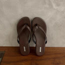 SUOJIALUN 2025 Summer New Brand Women Slipper Fashion Narrow Band Slip On Flip Flops Soft Flat Heel Outdoor Casual Dress Slides