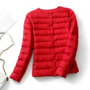 2024 New European Women Spring Autumn Light Duck Down Fabric Lightweight Coat Female Windbreaker Parka Down Jackets Plus Coats