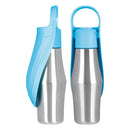 Dog Water Bottle 27oz Stainless Steel Travel Water Dispenser Pet Accessories 2 In 1 Dog Water Bowl For Travel Outings Camping