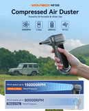 WOLFBOX MF100 Electric Air Duster Air Blower-150000RPM Super Power, Rechargeable 3-Gear Brushless Motor for Car/PC/Home/Outdoor
