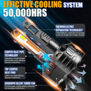 150W 50000LM H7 H11 LED 大灯泡 9005 9006 涡轮头灯 6000K 白色大灯泡 汽车灯泡配件