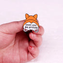 Short Legs Big Attitude Enamel Pin Funny Pet Corgi Dog Cartoon Badge Brooch Jewelry Backpack Decorate