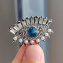 Turkish Evil Eye Green Crystal Baroque Brooches Pins For Women Zirconia Colorful Rhinestone Lable Pin Boho Lucky Jewelry