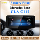 2024新款汽车多媒体无线Android AUTO CarPlay 10.25英寸12.3英寸屏幕，适用于梅赛德斯奔驰CLA C117车载视频播放器