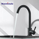 Matte Kitchen Faucet Deck Sinks Faucet High Arch 360 Degree Swivel Cold Hot Mixer Water Tap