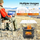 The Hearth Guardian | Stainless Steel Fire Pit Heat Deflector & Outdoor Fire Table