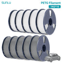 SUNLU 10公斤 PETG/ABS 耗材 10卷 3D打印线材 1公斤/卷 1.75毫米 100% 线材整齐排列 适用于欧美地区3D打印