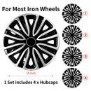 4 PCS Wheel Covers Hubcaps Design For 15 Inch Steel Wheels R15 Tire For Most Family Cars