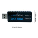 USB2RIG电台声卡适配器支持PTT和VOX控制USB声卡连接器适配器，TTL/232电平，适用于KENWOOD YAESU ICOM