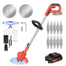 DayPlus 21V Grass Trimmer Electric Cordless Strimmer w/ Battery,Lawn Mower Pruning Cutter Garden Tools for Clearing Weed Flower