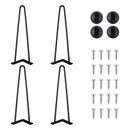 4/8/10/12/14/16/28/34IN 4 x Hairpin Table Hair Pin Legs Set with FREE Feet Protector & Screws for Furniture Bench Desk
